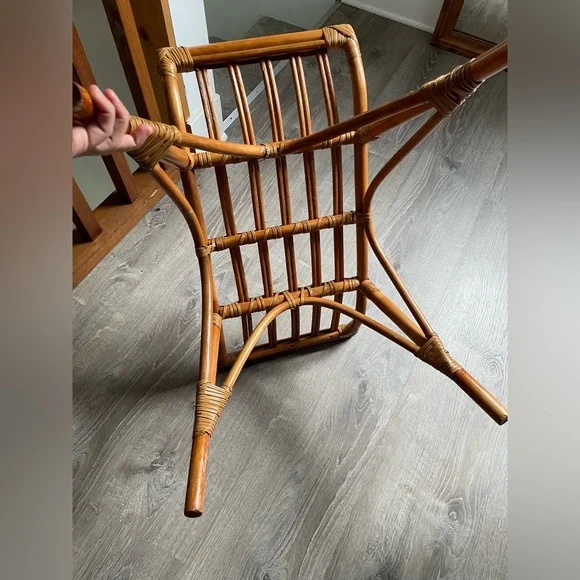 Vintage Ficks Reed Style Bent Bamboo/Rattan Bench. Perfect for indoors or out - Picture 2 of 12